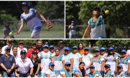 Al campo de juego las mujeres del ‘hipil’ en Guadalupe, Nuevo León