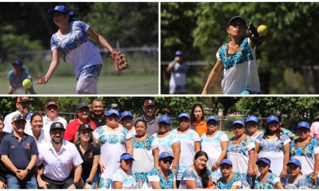 Al campo de juego las mujeres del ‘hipil’ en Guadalupe, Nuevo León