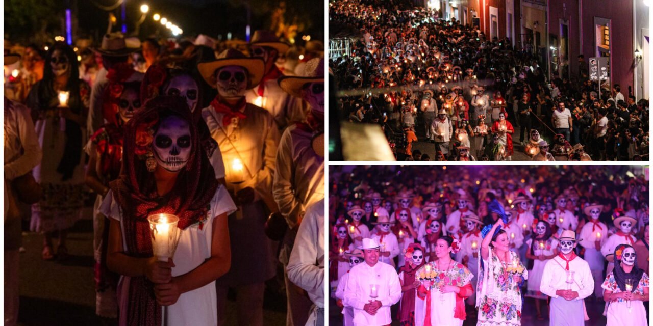 Recibe Mérida a fieles difuntos con Paseo de las Ánimas