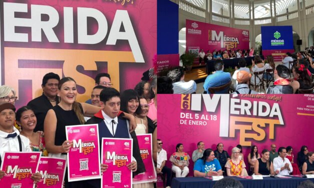 Amplia cartelera para festejo de Mérida en enero próximo