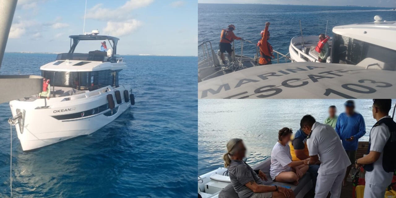 Yate que salió de Florida terminó remolcado a península de Yucatán