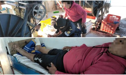 Lesionado por mantarraya en altamar, al noreste de Progreso