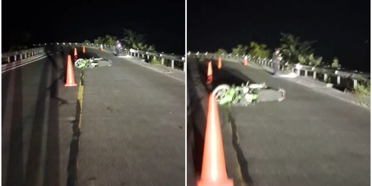 Joven cayó de puente en motocicleta y pereció