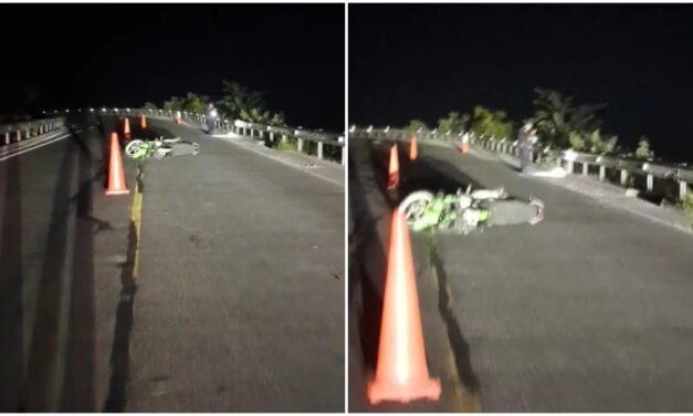 Joven cayó de puente en motocicleta y pereció