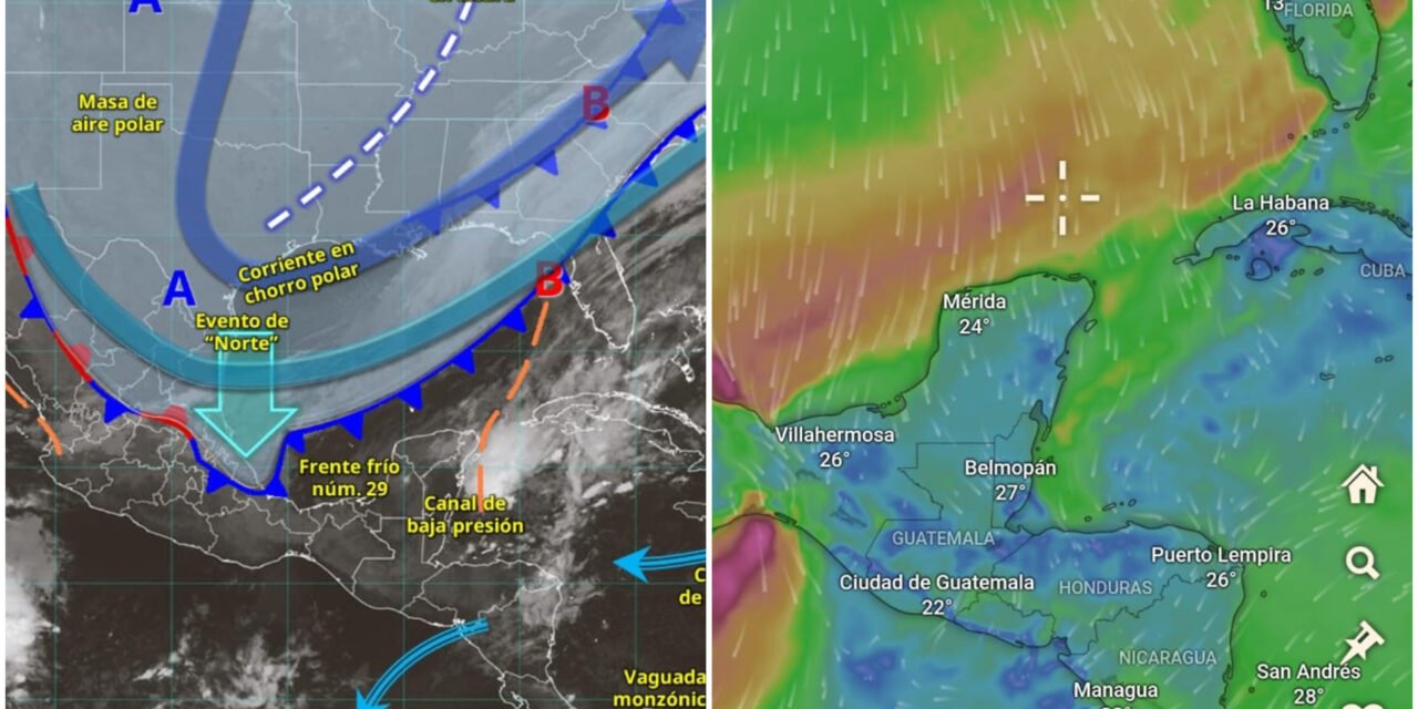 Llega frente frío con “norte” en la costa de Yucatán