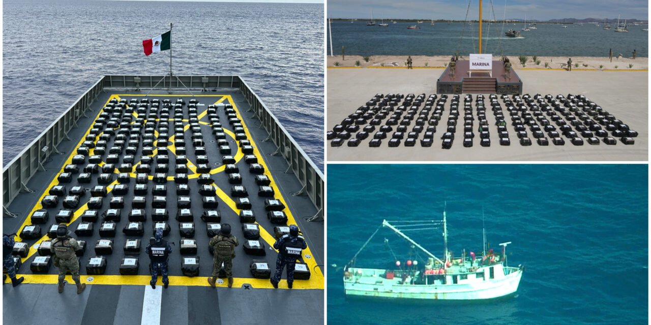 Golpe conjunto de México y EU al tráfico de drogas en alta mar