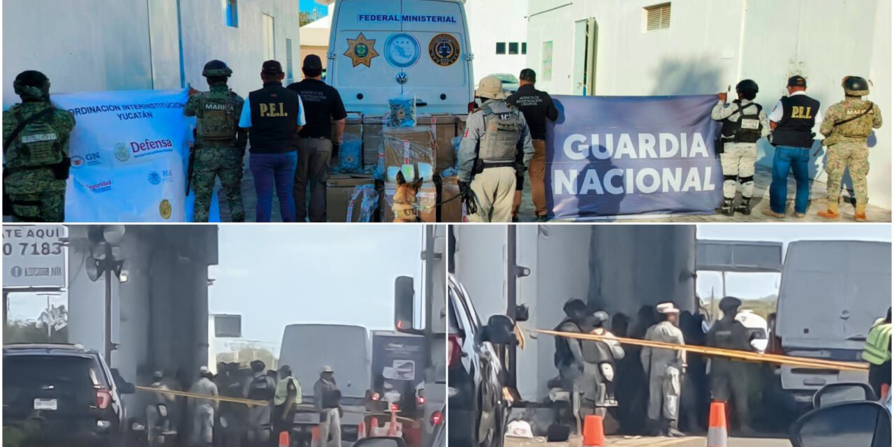 Cortan en Mérida envío de carga ilícita rumbo al caribe mexicano