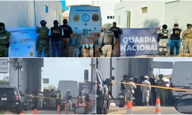 Cortan en Mérida envío de carga ilícita rumbo al caribe mexicano