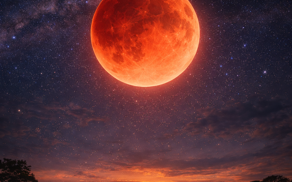 Llegó la fecha: espectáculo astronómico de ‘Luna Roja’