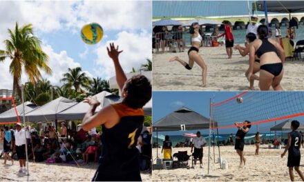 Mar y arena en regional de voleibol playero