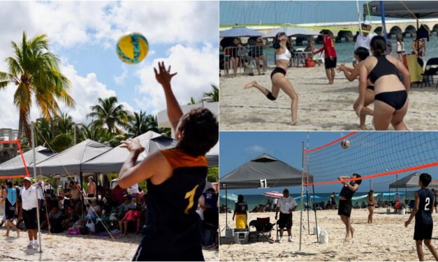 Mar y arena en regional de voleibol playero