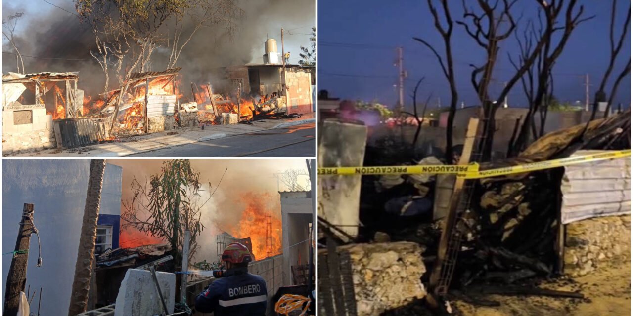 Daños en siete viviendas por incendio en San Luis Sur, Dzununcán