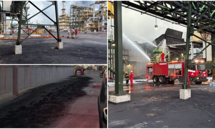 Otro incendio en Refinería Olmeca: arde almacén de combustible sólido
