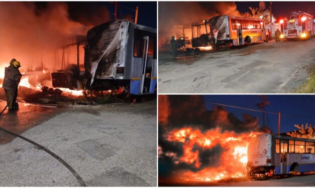 Misterioso incendio de cinco minibuses en colonia Sambulá