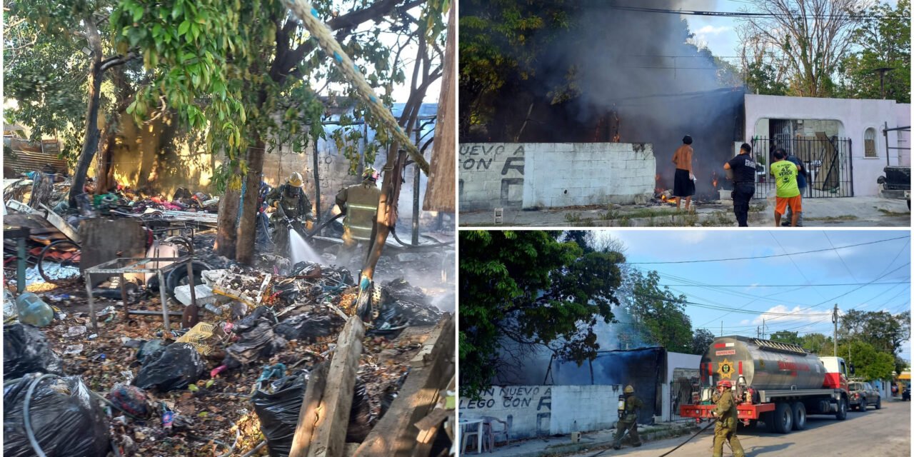 ‘Descuido’ detona fuego y se quema su casa