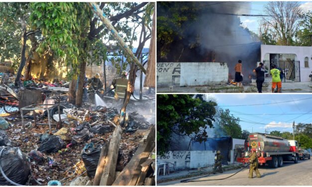 ‘Descuido’ detona fuego y se quema su casa