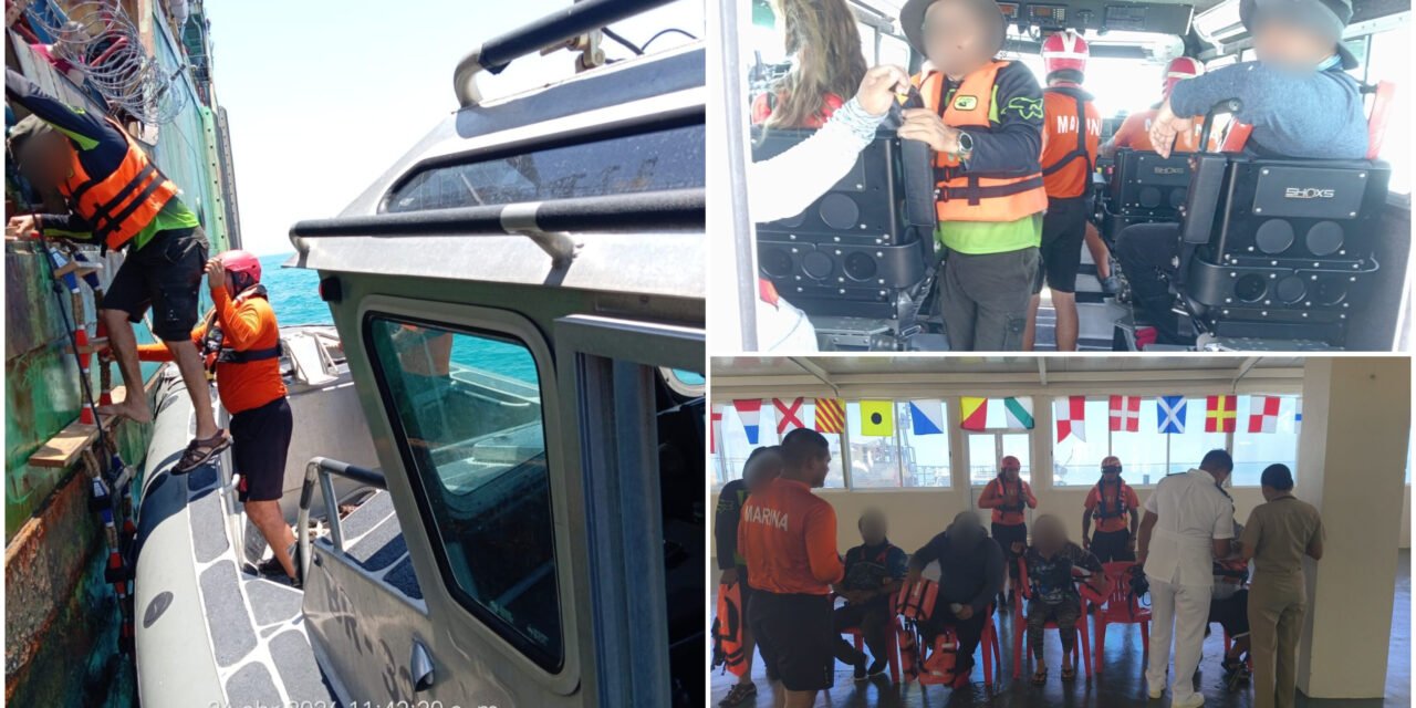 Auxilio oportuno: cinco pescadores salvados al noroeste de Ciudad del Carmen
