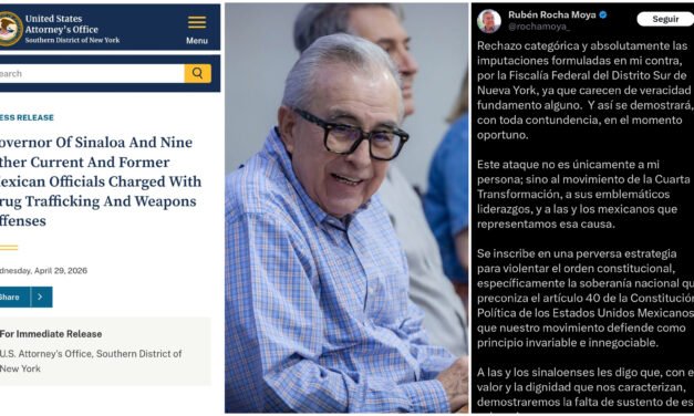 Aprieta EU y va por Rubén Rocha Moya