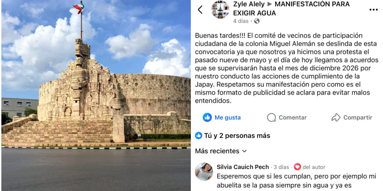 ‘Desinflan’ protesta contra mal servicio de JAPAY en colonias de Mérida