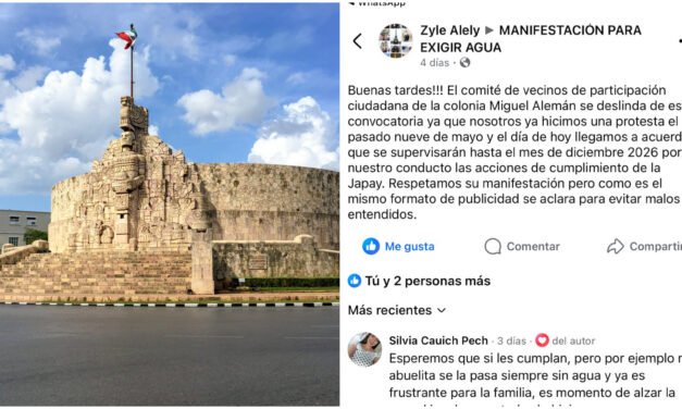 ‘Desinflan’ protesta contra mal servicio de JAPAY en colonias de Mérida