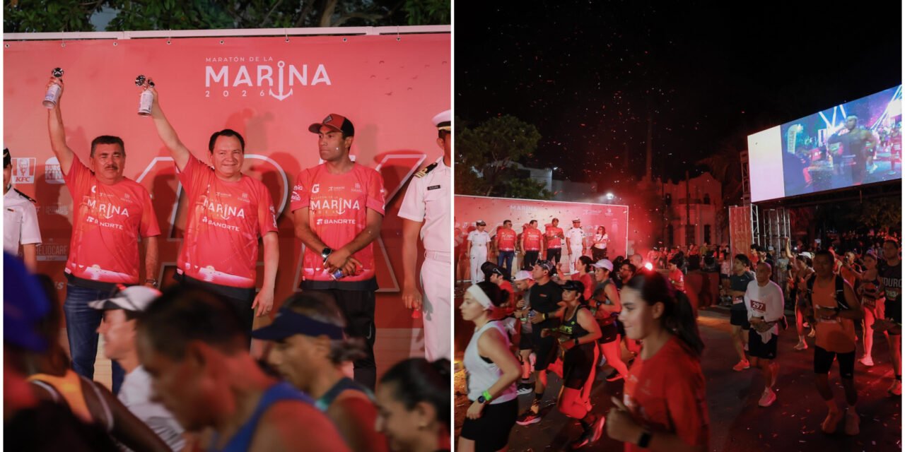 Fiesta y competencia de corredores entre Mérida y Progreso