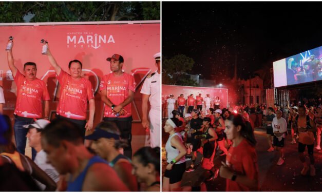 Fiesta y competencia de corredores entre Mérida y Progreso