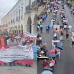 Maestros de la CNTE protestan en Mérida y otras plazas de México