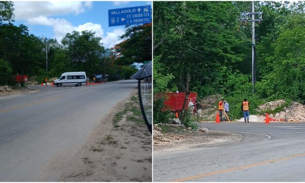 Entronque a Chichén Itzá desde la 180: Desvío altamente peligroso