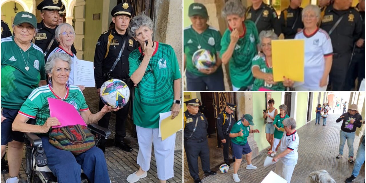 Con tarjetas rojas y amarillas exigen acciones contra violencia de género en Yucatán