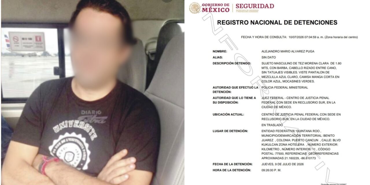 Arrestado hermano de Víctor Manuel Álvarez Puga en Cancún