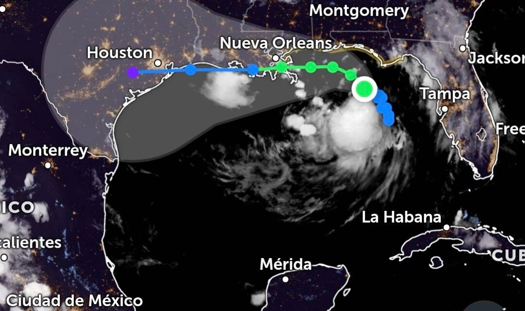 Tormenta tropical con ruta distante y fuera de península Yucatán