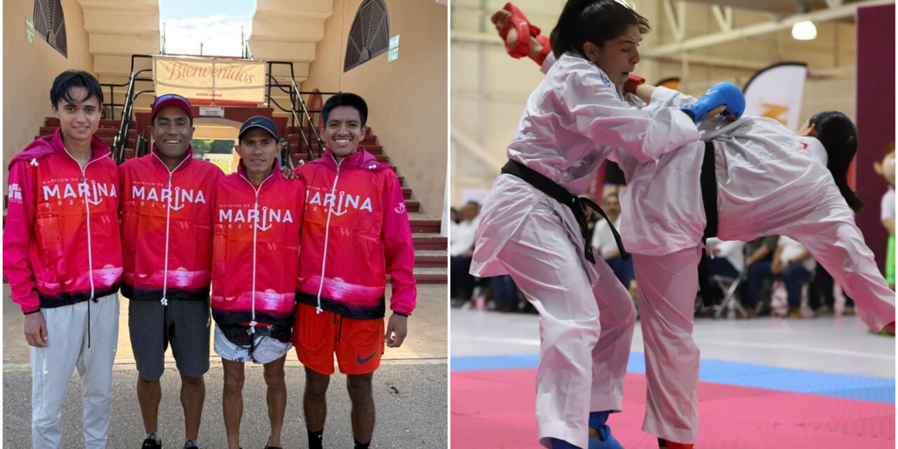 Cuarteto de atletismo y selecciones nacionales de natación y karate, en Mérida