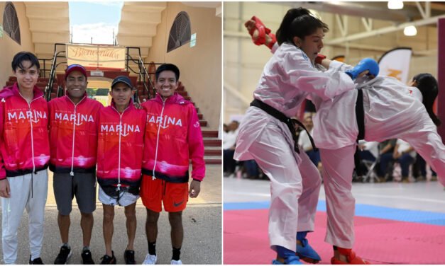 Cuarteto de atletismo y selecciones nacionales de natación y karate, en Mérida