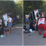Tres adultos y un bebé lesionados tras accidente en Valladolid