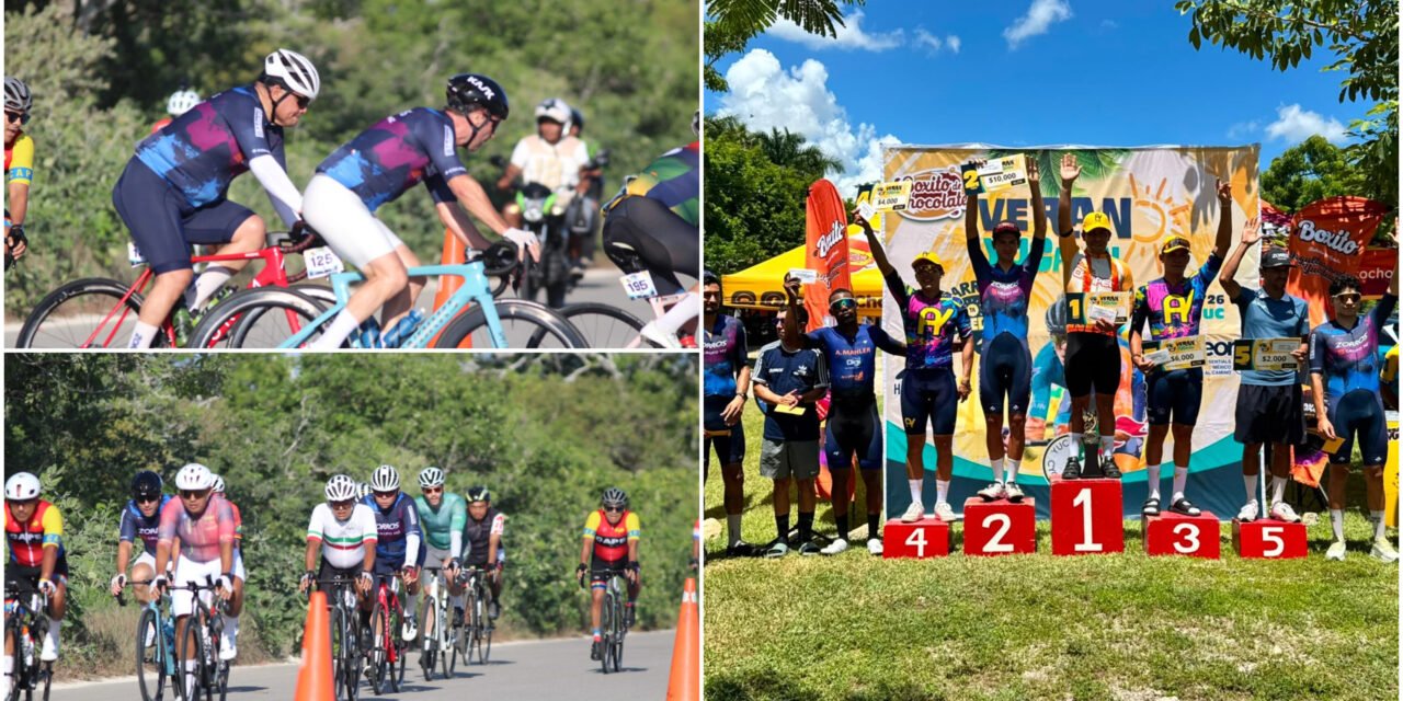 Cerrada final en Carrera Verano Yucatán de Ciclismo