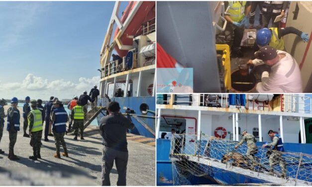 Retienen a carguero africano por manchas de diésel en Progreso