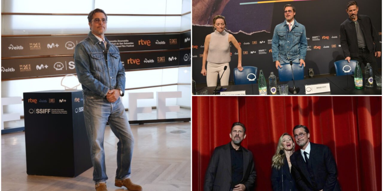 Brad Pitt y David Ayer en Festival de San Sebastián