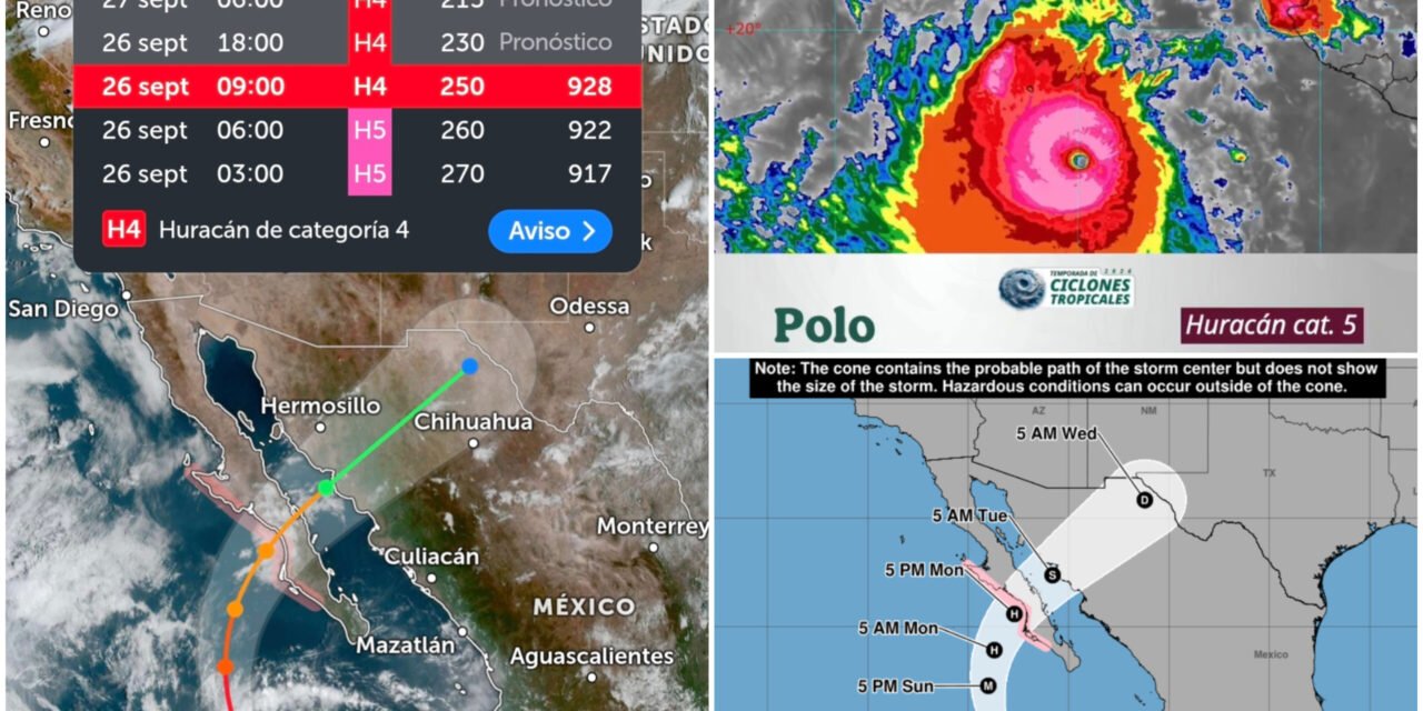 Desde máxima categoría 5, ‘Polo’ comenzó a perder fuerza